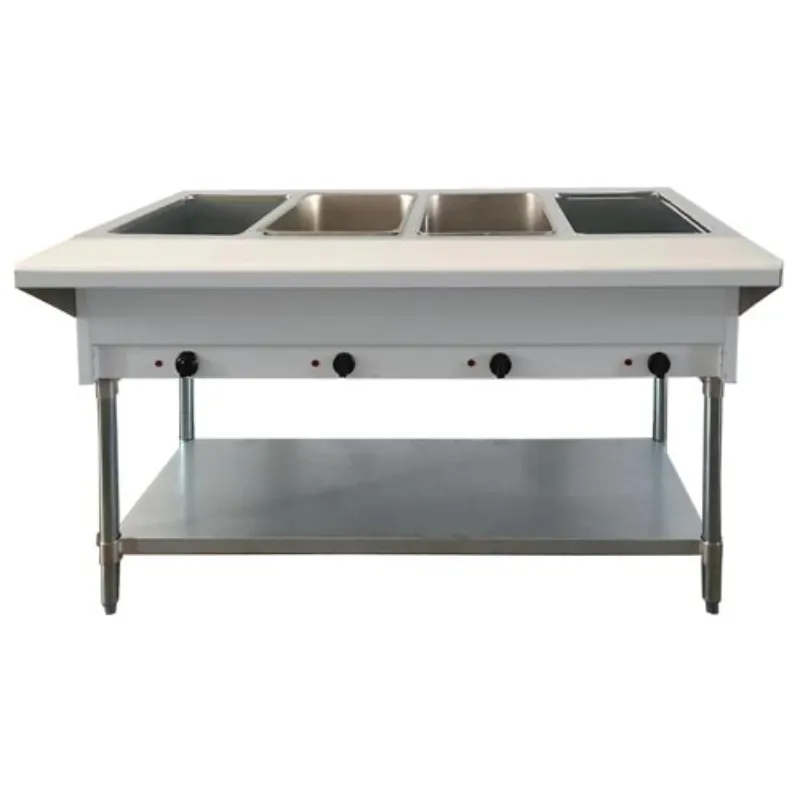 Chef AAA - FW-CN-0004-DH, Commercial 58" Electric Steam Table with 4 Pan Size Tray