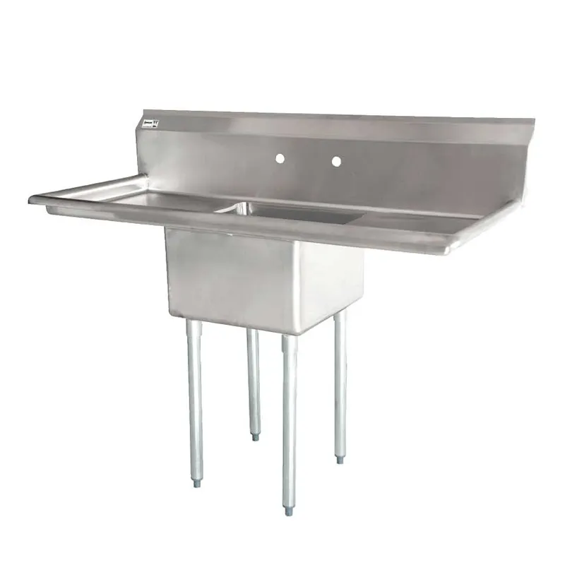 Chef AAA - One Tub Pot Sink 3.5 Inch Center Drain Two Drain Boards | 43785