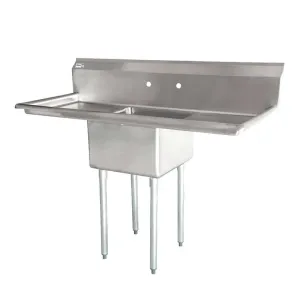 Chef AAA - One Tub Pot Sink 3.5 Inch Center Drain Two Drain Boards | 43785