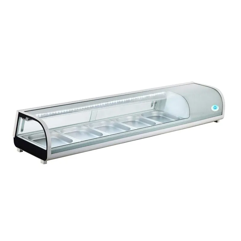 Chef AAA - RTS-132L, Commercial 71" Refrigerated Sushi Display Case NSF