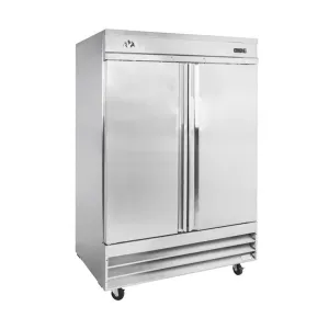 Chef AAA - SS-2R-HC, Commercial 54" Reach-In Refrigerator 2 Solid Door Stainless Steel 47 cu.ft.
