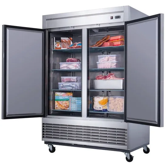 Chef AAA - T55AF Commercial 55" 2 Solid Door Reach-In Freezer 40.74cu.Ft.