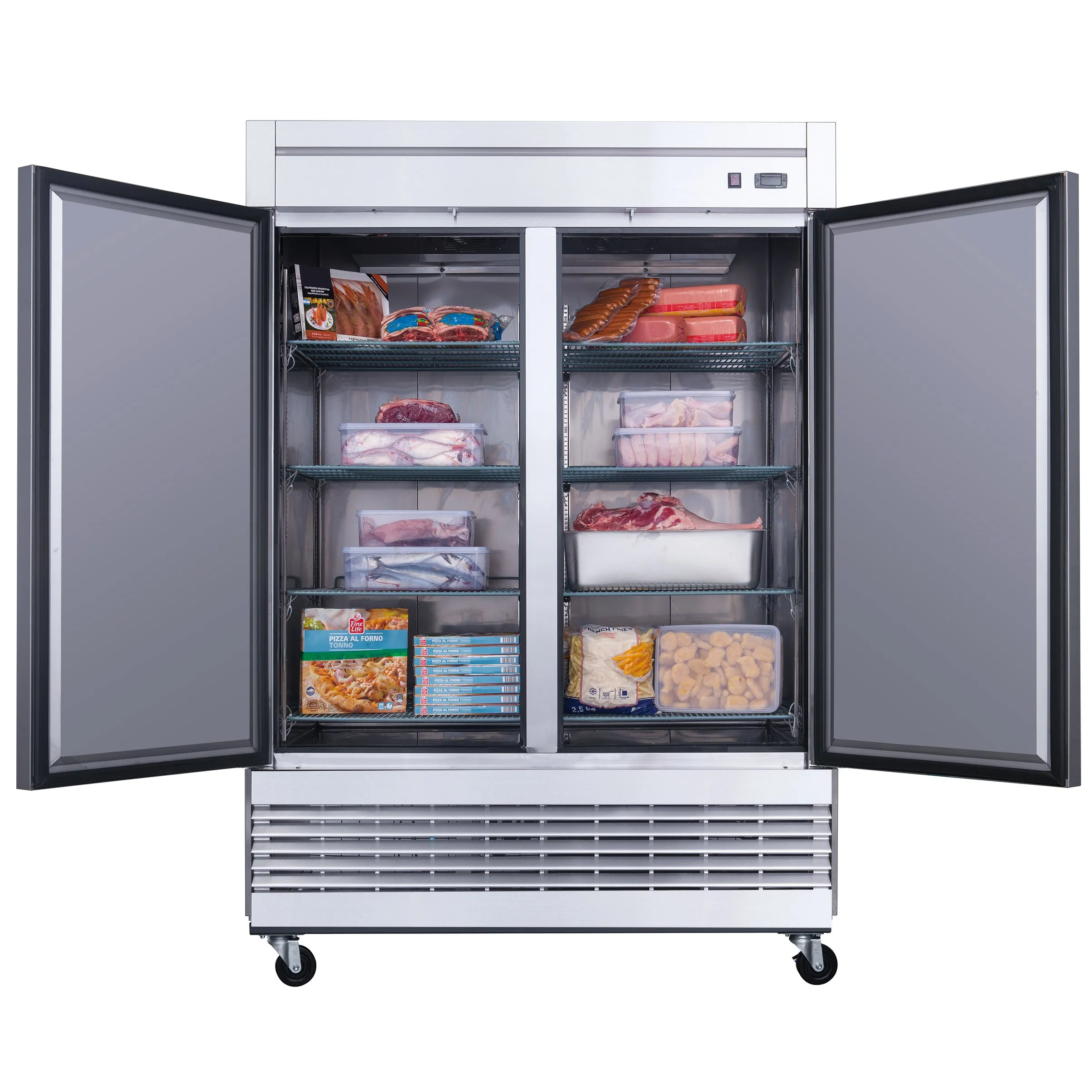 Chef AAA - T55F Commercial 55" Reach-In Freezer Solid 2 Door 40 cu.ft.