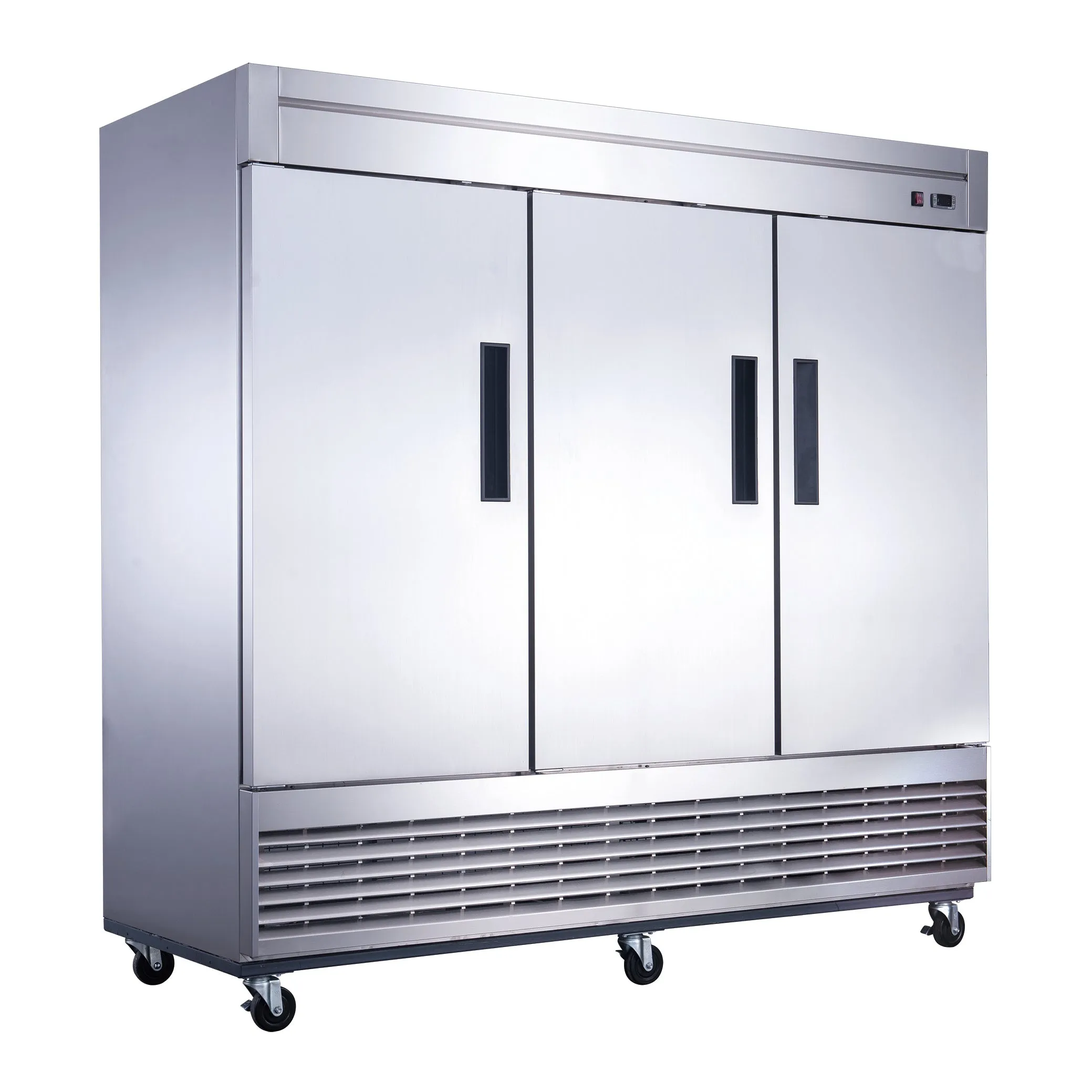 Chef AAA - T83F Commercial 83" Reach-In Freezer 3 Solid Door Stainless Steel 64 cu.ft.