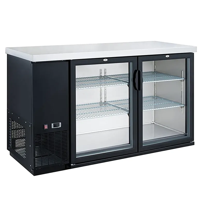 Chef AAA - TBB60-H2 Commercial 2 Swing Door Back Bar and Beer Beverage Cooler 15.24 cu.ft.