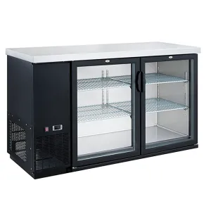 Chef AAA - TBB60-H2 Commercial 2 Swing Door Back Bar and Beer Beverage Cooler 15.24 cu.ft.
