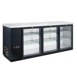 Chef AAA - TBB72-H3 Commercial 3 Swing Door Back Bar and Beverage Cooler