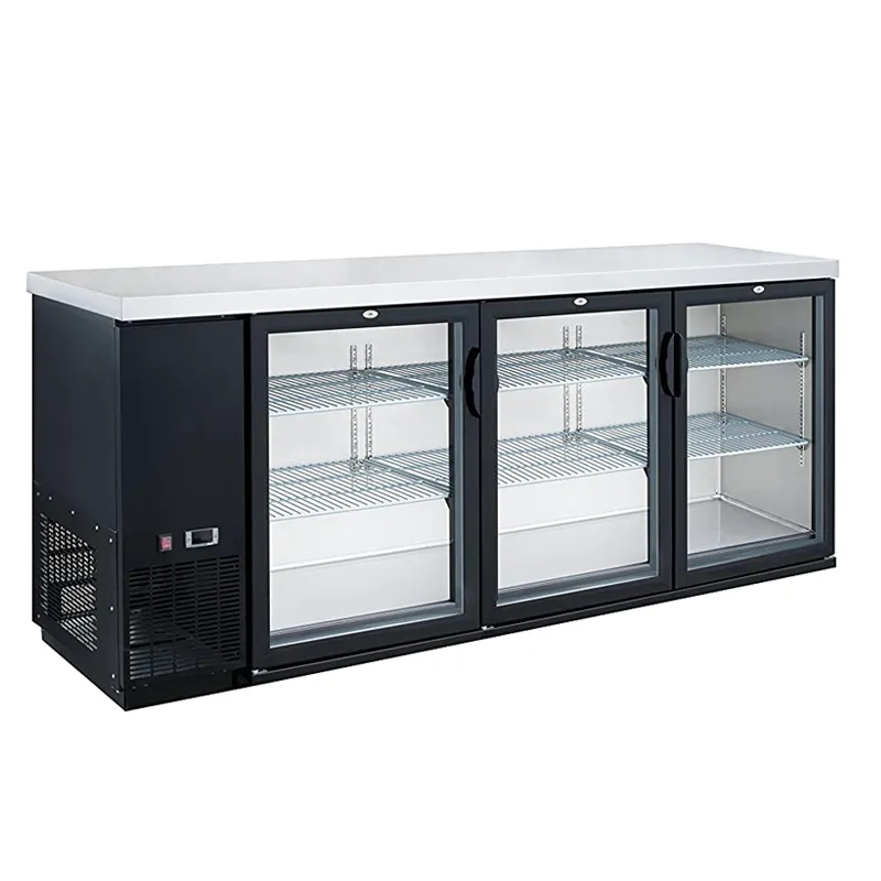 Chef AAA - TBB72-H3 Commercial 3 Swing Door Back Bar and Beverage Cooler