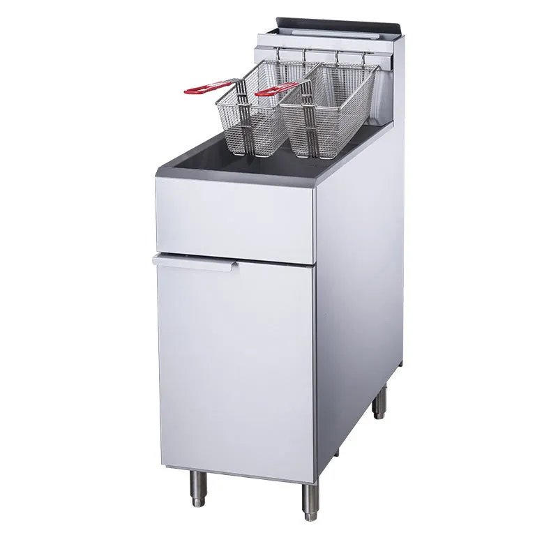 Chef AAA - TCF3-LPG Commercial 40lbs Liquid Propane Gas Fryer with 3 Tube Burners