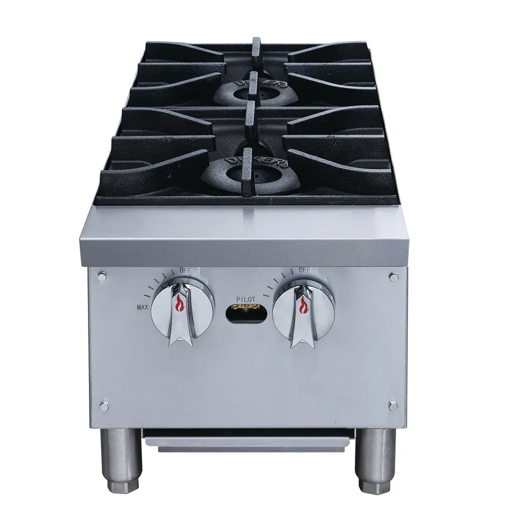 Chef AAA - TCHPA12 Commercial 12" Countertop Hot Plate with 2 Burners