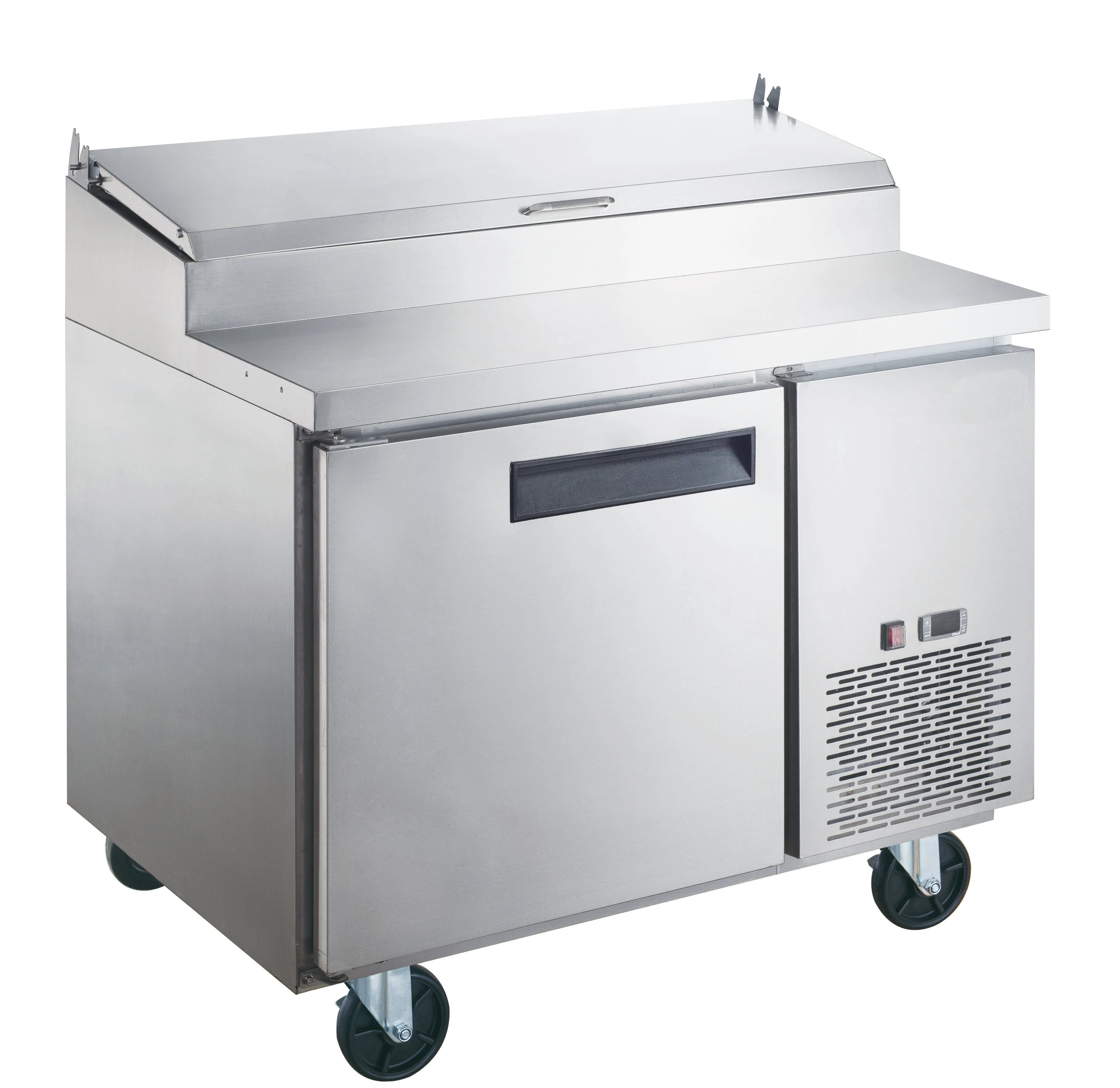 Chef AAA - TICL1-HC, 44" Commercial Sandwich Prep Table Refrigerator 6 Pans 1 Door Stainless Steel 9.8 cu.ft.