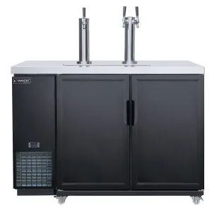 Chef AAA - TKB72-M3 72" Commercial Dual Tower 4 Tap Kegerator Beer Dispenser