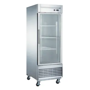 Chef AAA - TR-23BG 27" 1 Glass Door Reach-in Refrigerator 17.7 cu. ft.