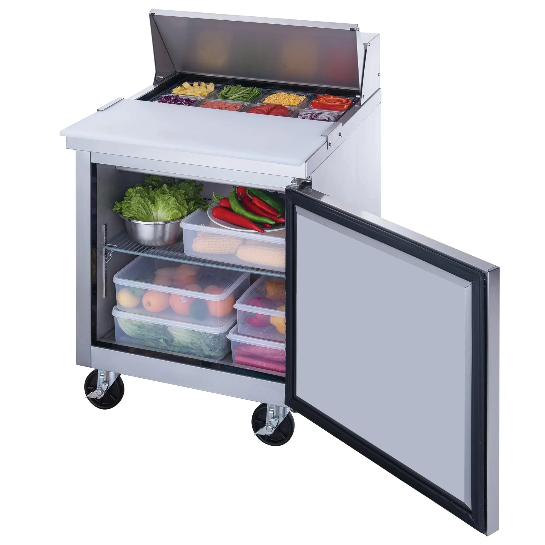 Chef AAA - TSP29 Commercial 29" 8 Pan Salad Sandwich Food Prep Table Refrigerator 6.5cu.ft. NSF
