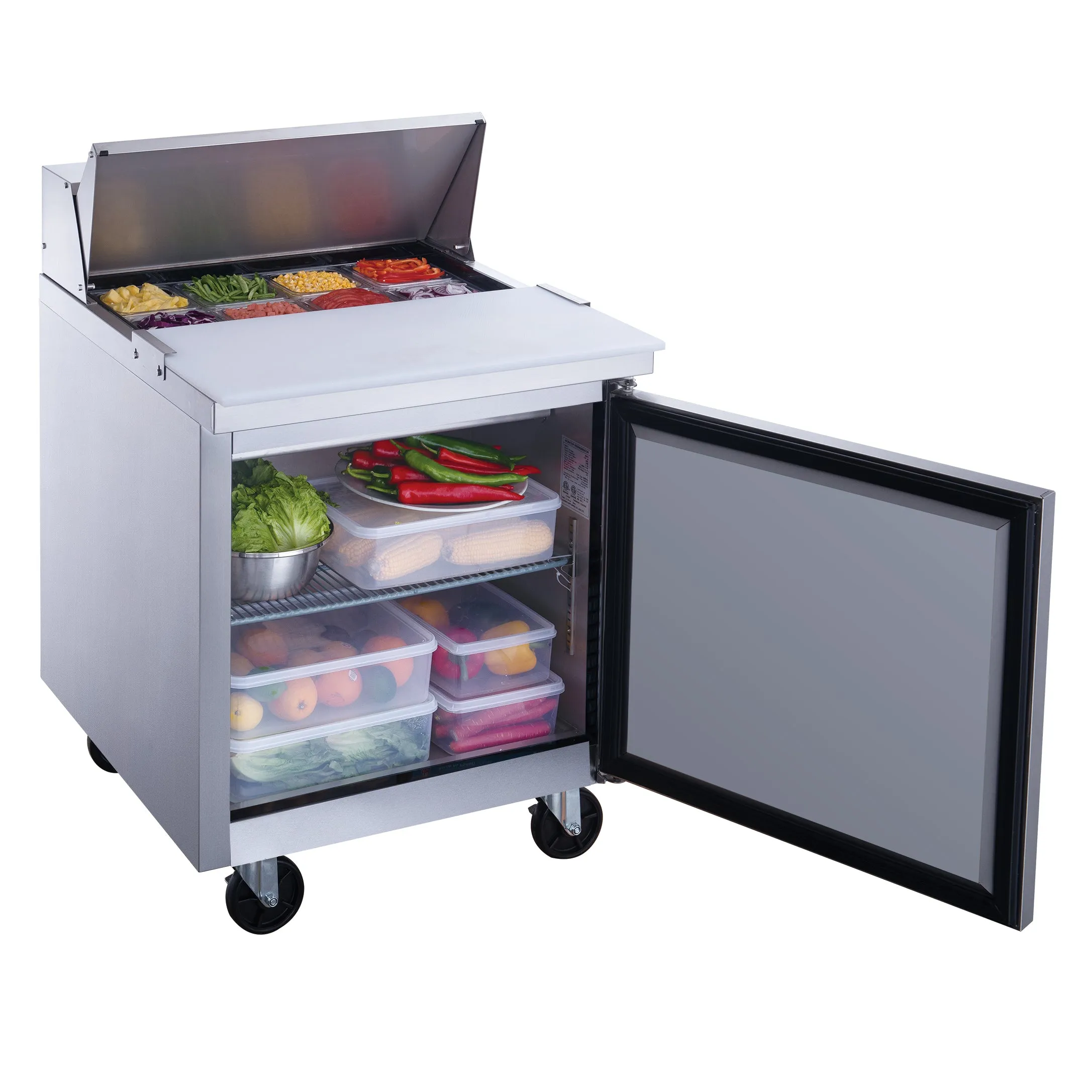 Chef AAA - TSP29 Commercial 29" 8 Pan Salad Sandwich Food Prep Table Refrigerator 6.5cu.ft. NSF