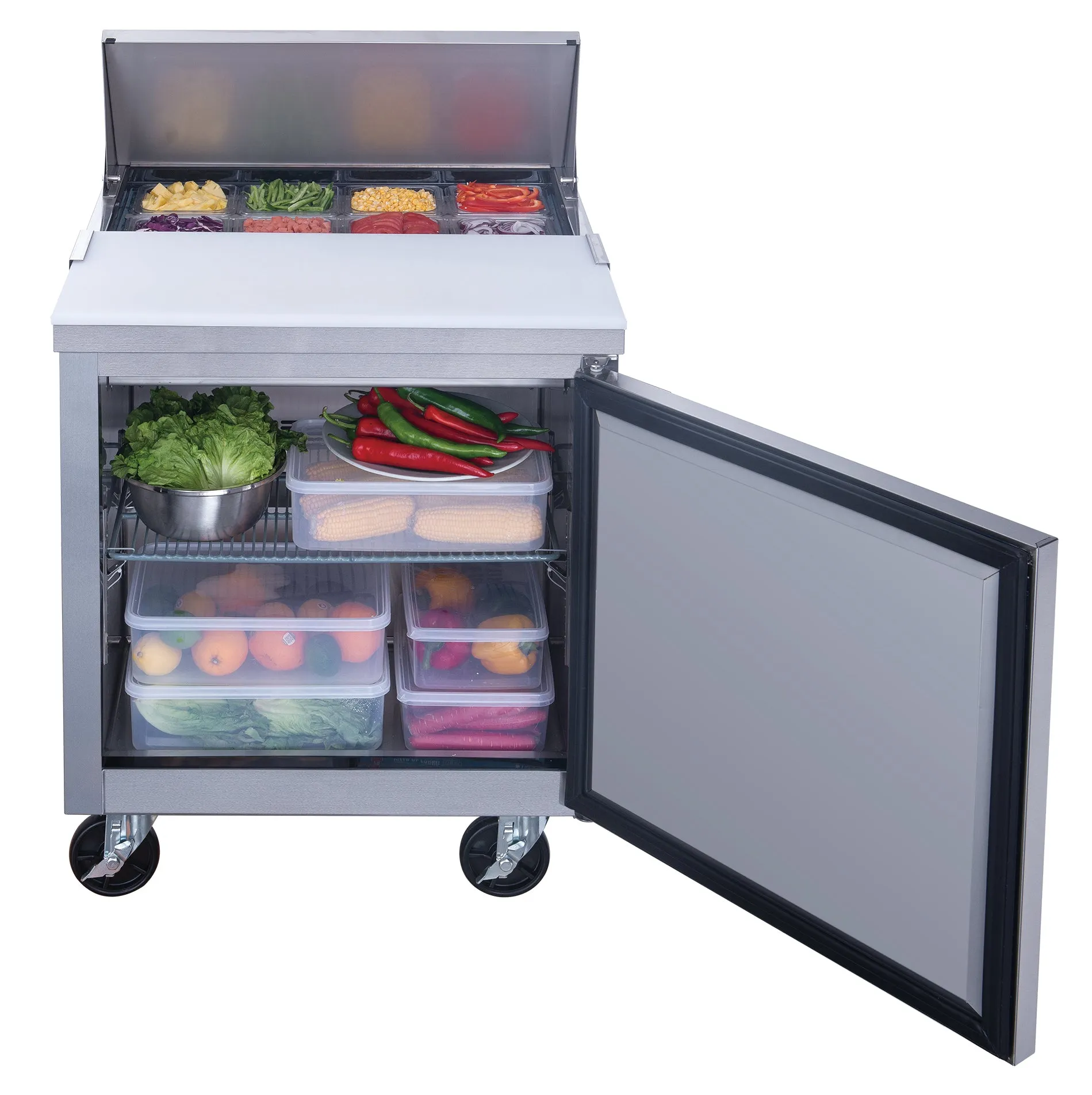 Chef AAA - TSP29 Commercial 29" 8 Pan Salad Sandwich Food Prep Table Refrigerator 6.5cu.ft. NSF