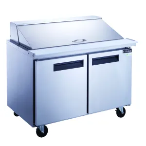 Chef AAA - TSP48-18M Commercial 48" 18 Pan Salad, Sandwich Food Prep Table Refrigerator Mega Top 11.47 cu. ft.