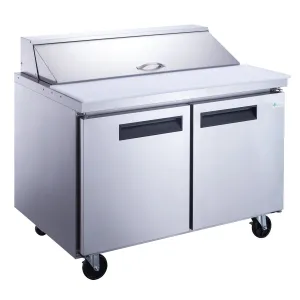 Chef AAA - TSP48 Commercial 48" 12 Pan Salad Sandwich Food Prep Table Refrigerator 11.4cu.ft.