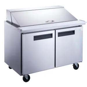 Chef AAA - TSP48M Commercial  48" 18 Pan Salad Sandwich Food Prep Table Refrigerator Mega Top