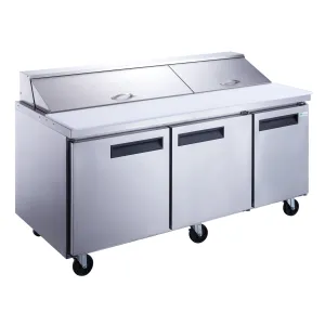 Chef AAA - TSP72 Commercial 72" 18 Pan Salad Sandwich Food Prep Table Refrigerator