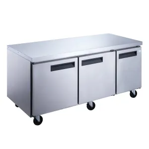 Chef AAA - TUC72F Commercial 72" Undercounter Worktop Freezer 18.9cu.ft. NSF