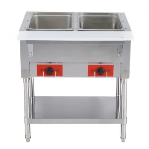 Chef AAA - W-CN-0002 Commercial 30" Electric Steam Table with Cutting Board and Under-Shelf F