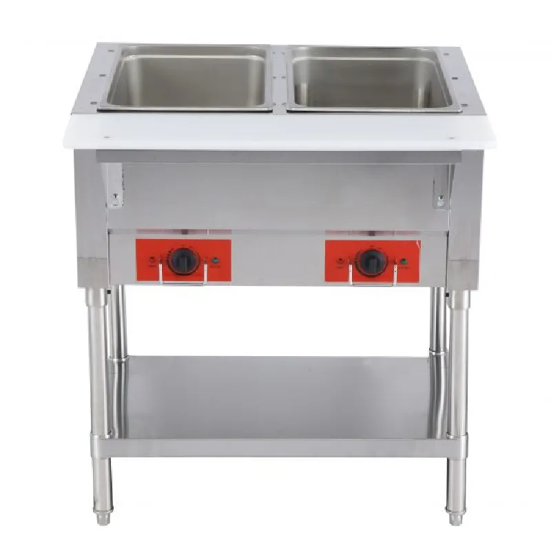 Chef AAA - W-CN-0002 Commercial 30" Electric Steam Table with Cutting Board and Under-Shelf F
