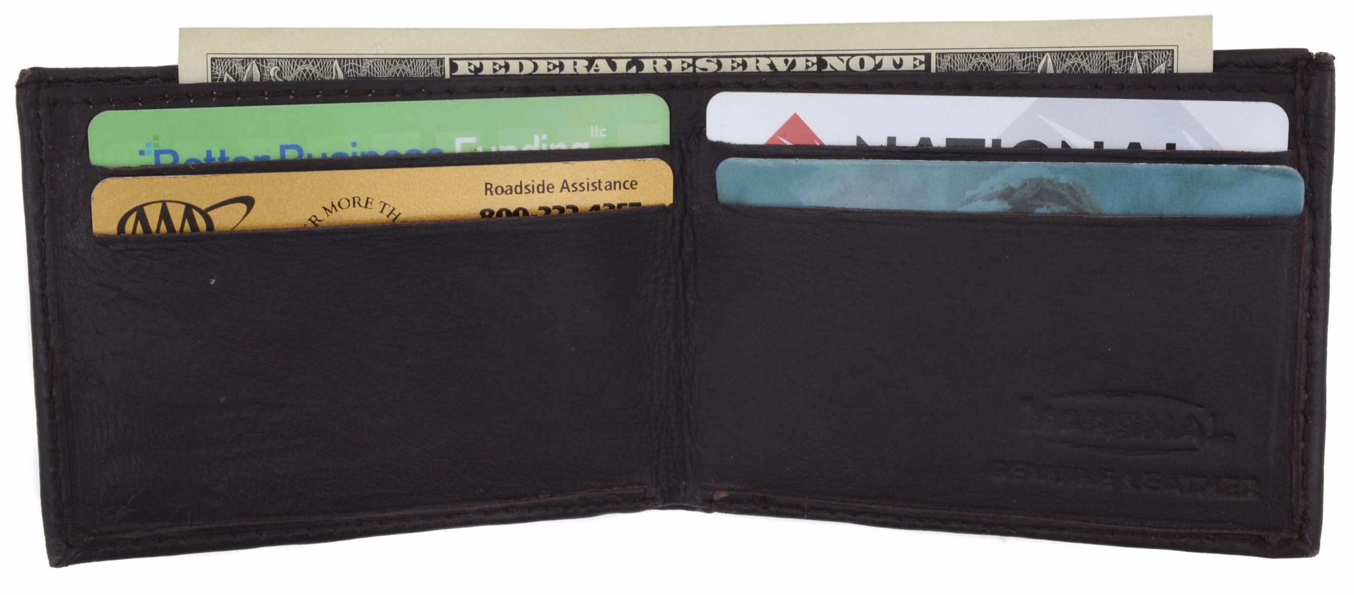Todays Trending Deals Children/Kids Slim Black Leather Lamb Mini Bifold Wallet 85