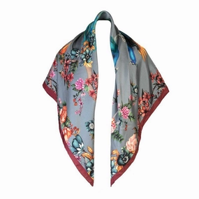 Clare Haggas Airs & Graces Large Silk Scarf - Dove Hot Offer Inside
