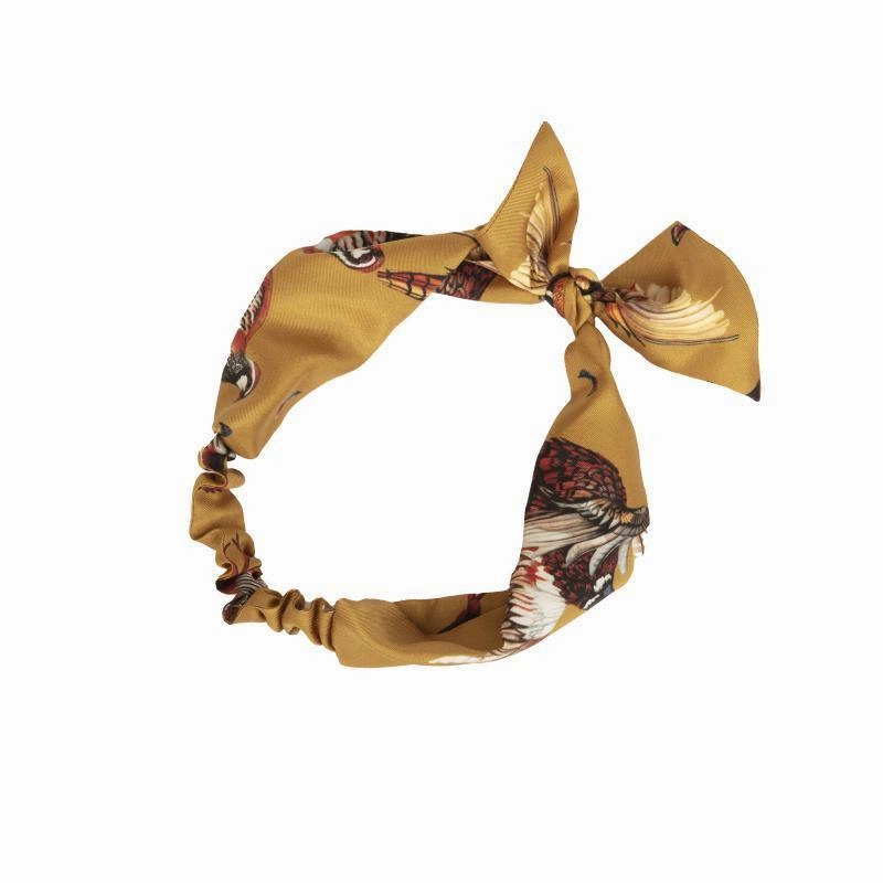 Clare Haggas George & Friends Silk Headband - Gold Limited Edition Offer