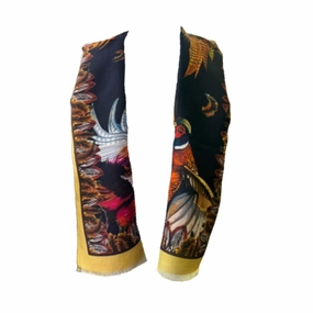 Clare Haggas Turf War Wool Silk Wrap - Black & Gold MustHave Items