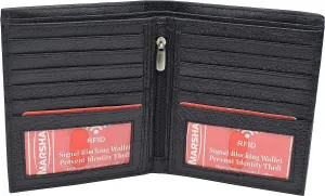 Rfid Blocking Bifold Hipster Credit Card 2 Id Wallet Genuine Cowhide Leather Special Price Offer Limited Time Steal