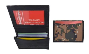 Price Slash Today Camo Rfid Blocking Premium Leather Business Card Holder Expandable Camouflage