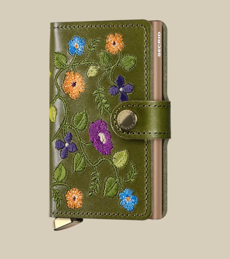 Secrid Premium Stitch Floral Miniwallet Special Price Offer Best Price Today