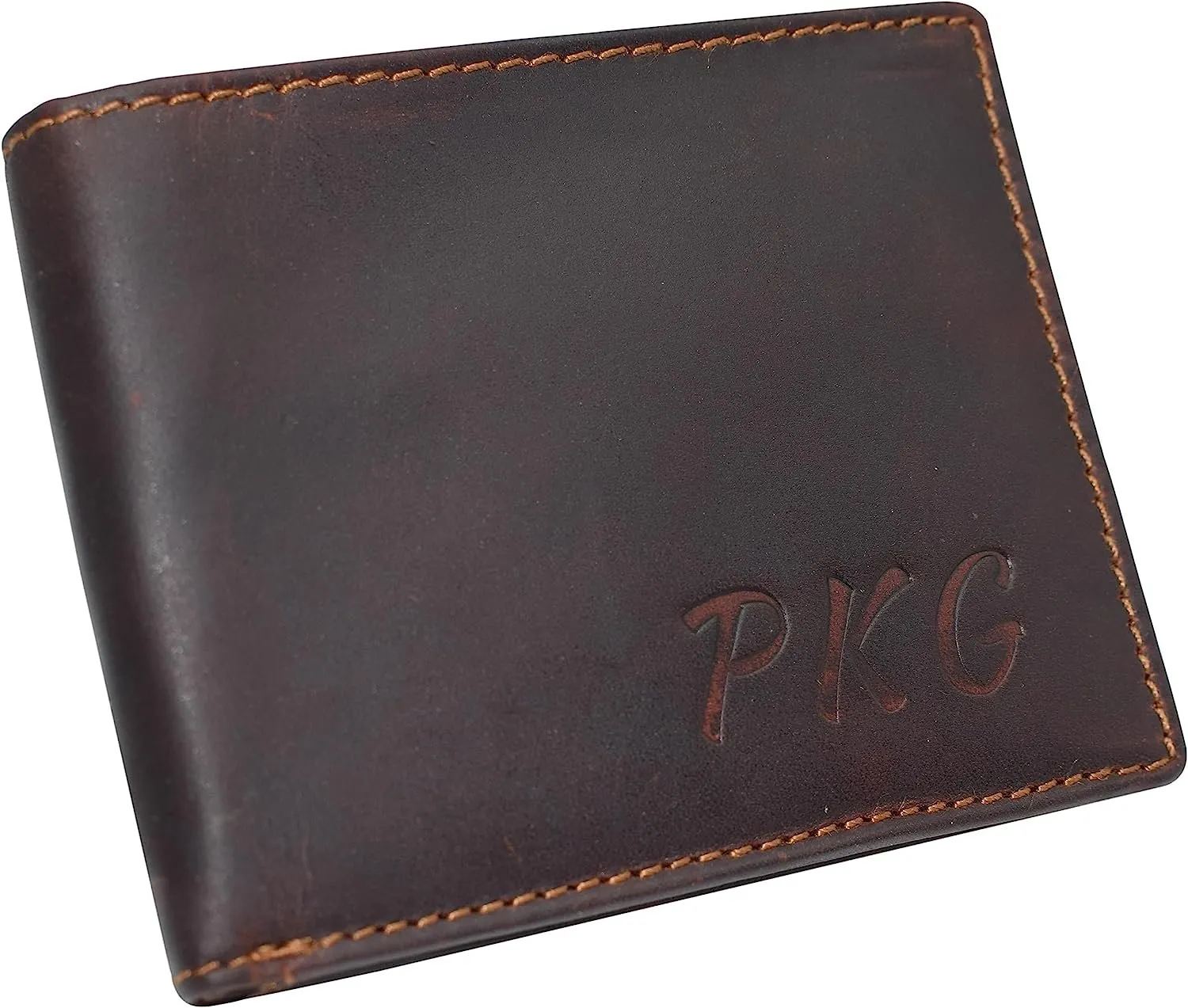 Trending Savings Now Personalized 100% Rfid Men'S Slim Classic Bifold Credit Card Id Vintage Leather Wallet