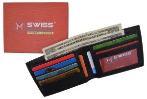 Premium Leather Rfid Blocking Men'S Slim Bifold Credit Card Id Wallet Black Gift Box Today Only Discount Alert