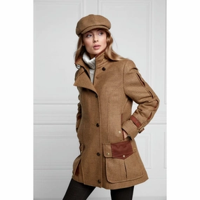Holland Cooper Baker Boy Ladies Tweed Cap - Tawny Hot Sale Frenzy