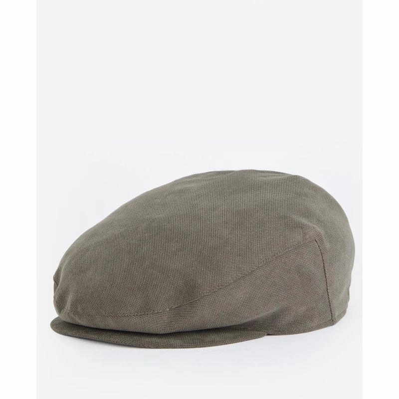 Barbour Beaufort Mens Waterproof Flat Cap - Dark Olive Hot Offer Frenzy