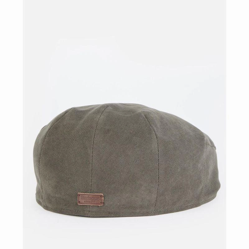Barbour Beaufort Mens Waterproof Flat Cap - Dark Olive Todays Mega Savings Sweet Deal Today