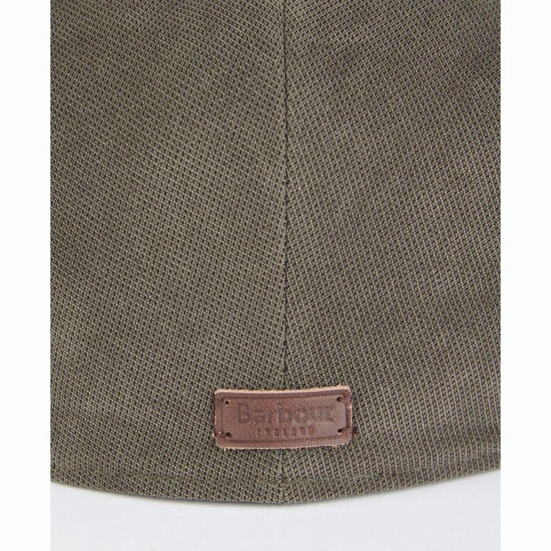 Barbour Beaufort Mens Waterproof Flat Cap - Dark Olive Clearance Blowout