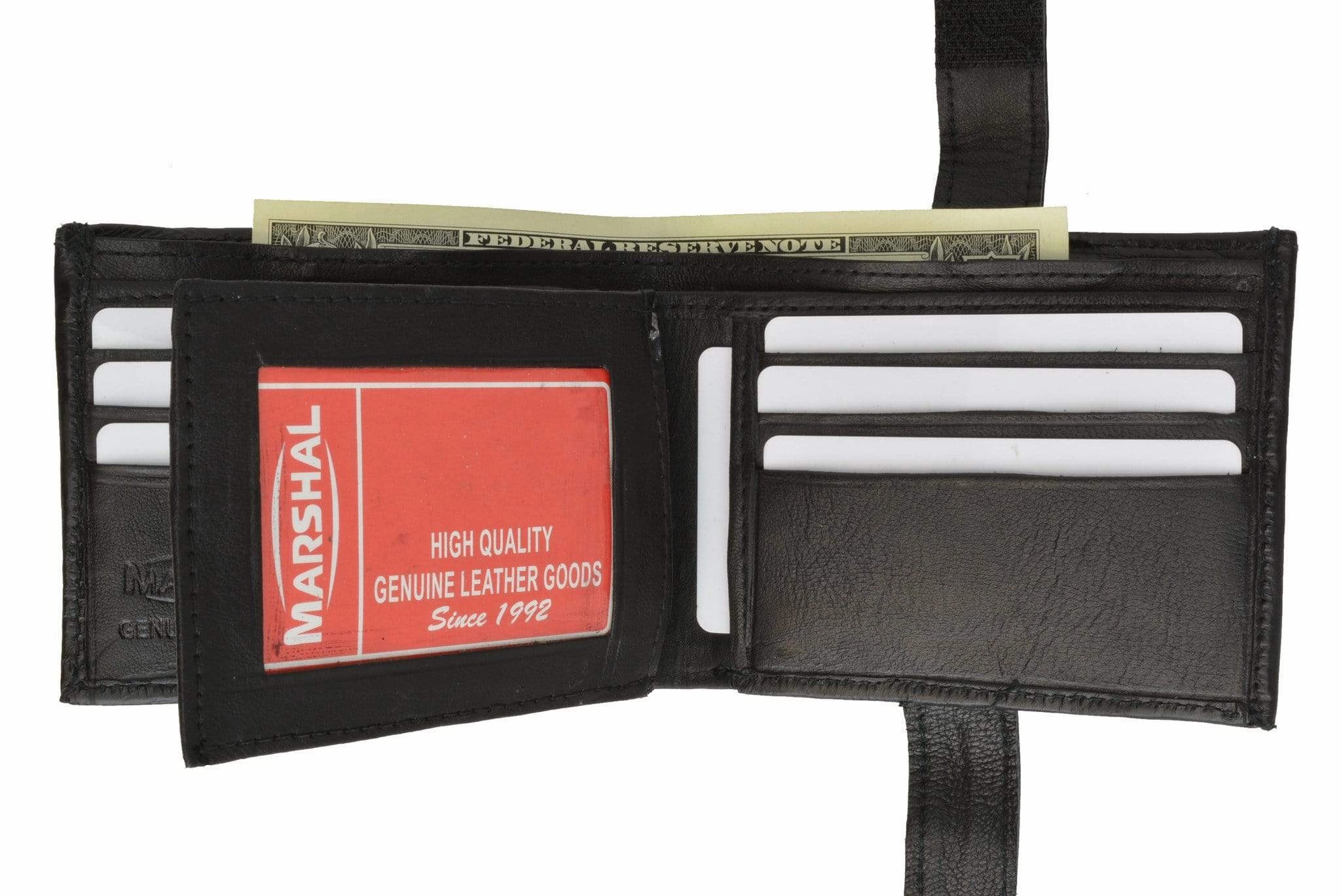 Mens Genuine Leather Wallet Euro Traveler Style With Center Flip Id Window 2152 Instant Hot Deal
