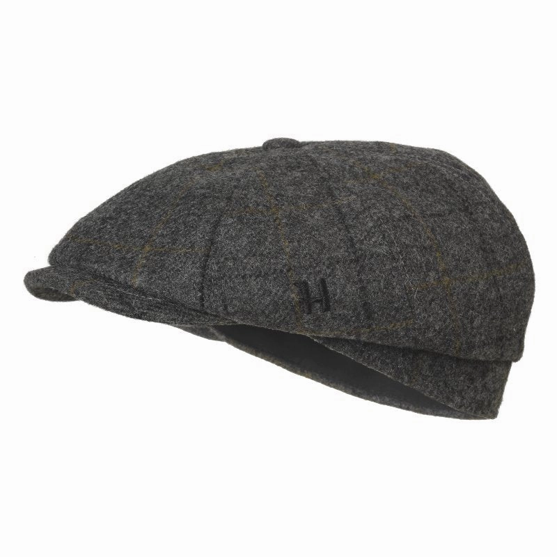 Harkila Benmore Mens Tweed Bakerboy Cap - Charcoal Grey Steal the Deal Now