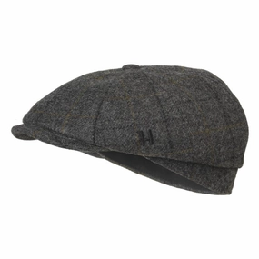 Harkila Benmore Mens Tweed Bakerboy Cap - Charcoal Grey Best Deal Today Sweet Deal Today
