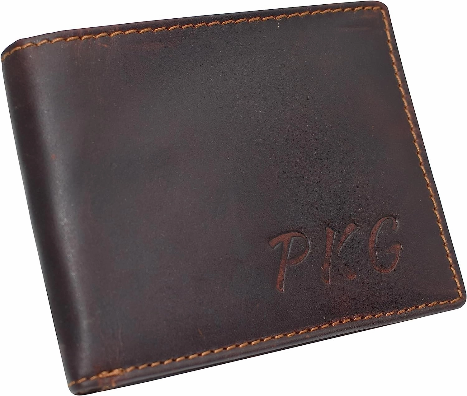 Trending Savings Now Personalized 100% Rfid Men'S Slim Classic Bifold Credit Card Id Vintage Leather Wallet