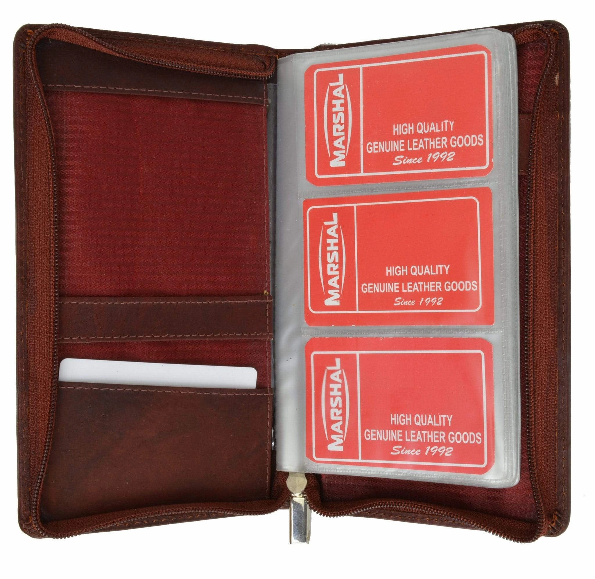 Hot Deals Today Special Deal Frenzy Genuine Leather Zip Around Large Business Credit Card Holder 3670 Cf (C)