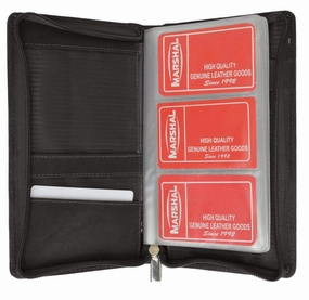 Genuine Leather Zip Around Large Business Credit Card Holder 3670 Cf (C) Hot Pick of the Day Trending Now Offer