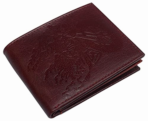 Daily Special Offer Marshal Leather Rfid Blocking Biker Logo Classic Bifold Wallet For Men