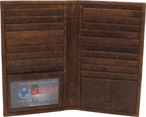 Hot Sale Frenzy Premium Vintage Leather Long Bifold Credit Card Id Rfid Blocking Wallet For Men Women (Brown)