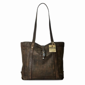 Big Savings Event Rrl By Ralph Lauren Leather Tote Black Over Brown