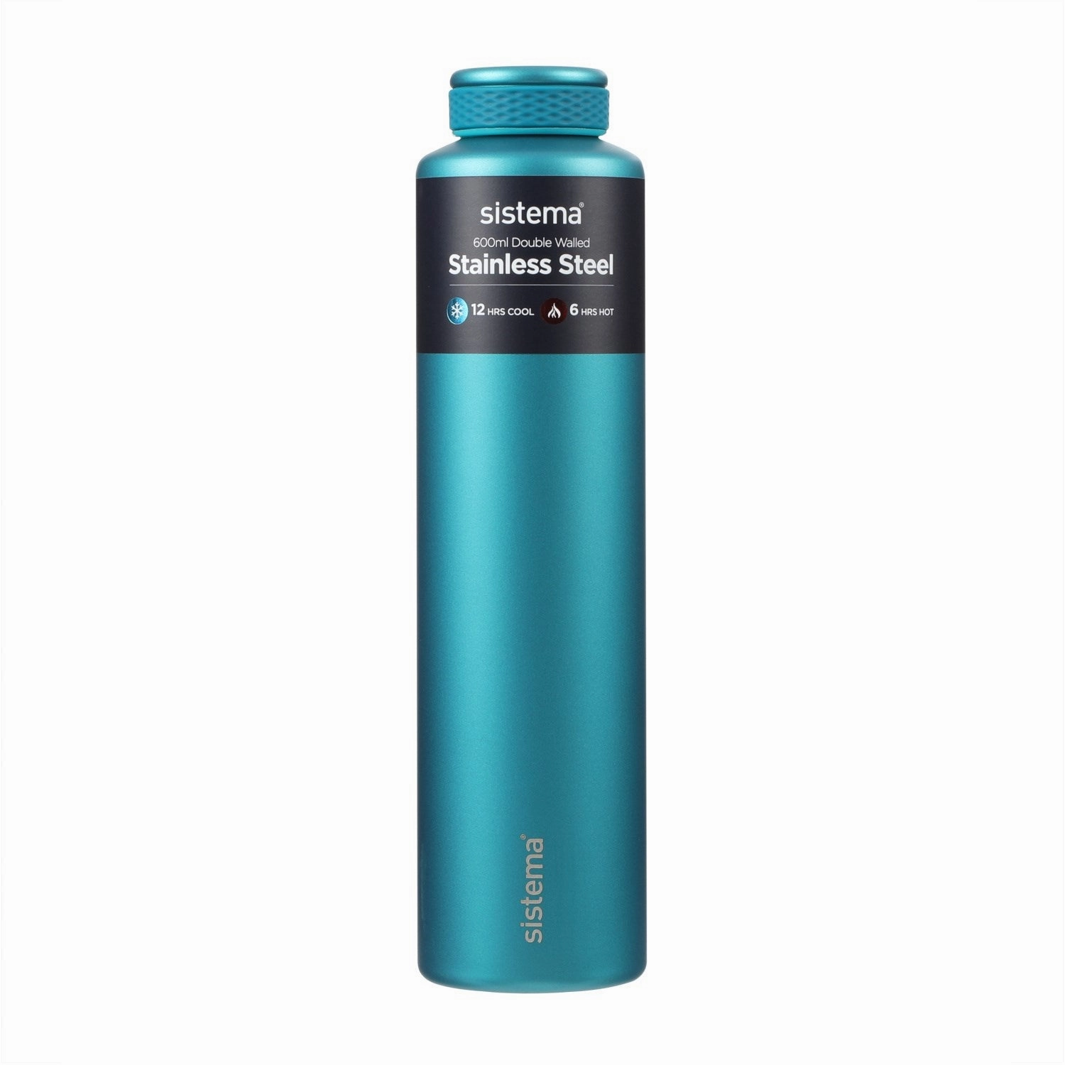 Sistema Stainless Steel Water Bottle 600 Ml Teal Shop the Savings Now